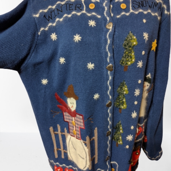 Ugly Christmas Sweater, Vintage, Quaker Factory Sweater, Size Large, in… - Picture 3 of 9